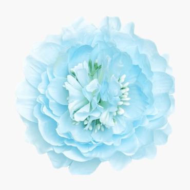 ГК 201 голубой Пион декоративный шелк Барон 14 см