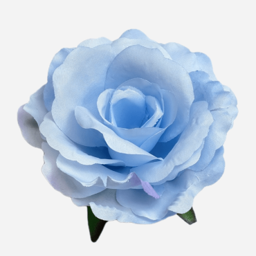 ГК 222 голубой Роза чайная шелк 13,5 см 8 слоев