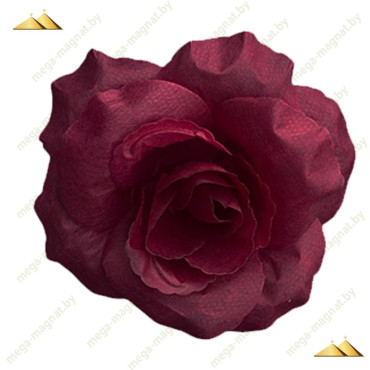 ГК 118-1 бордо Роза декоративная 13 см