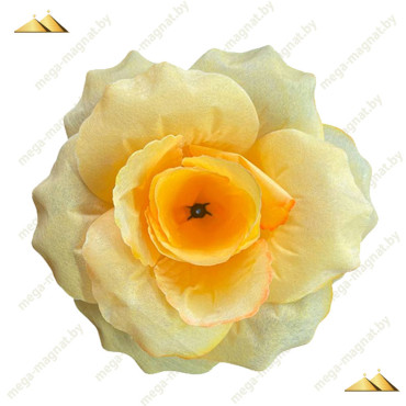 ГК 118-1 персик Роза декоративная 13 см