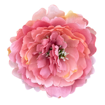 ГК 201 персиковый Пион декоративный шелк Барон 14 см