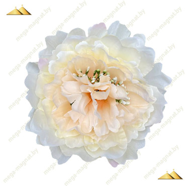 ГК 201 пудровый Пион декоративный шелк Барон 14 см