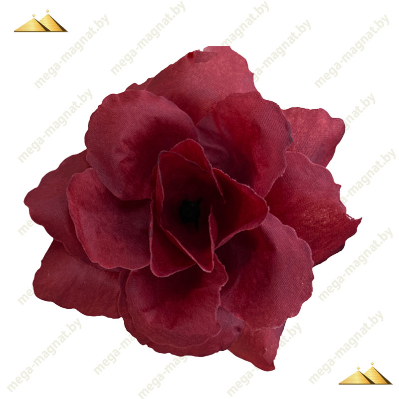 ГК 239-1 бордо Роза декоративная Фламинго четырехслойная 10 см ГК 239-1 бордо Роза декоративная Фламинго четырехслойная 10 см