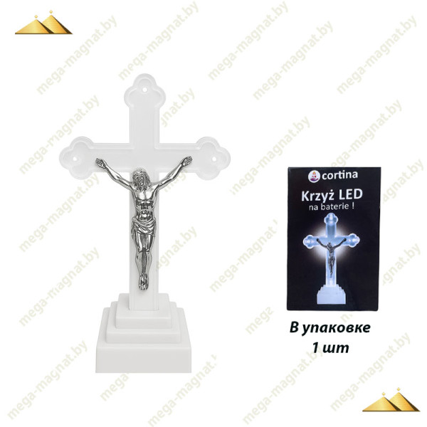 Электрическая лампада LED Крест 2 CW