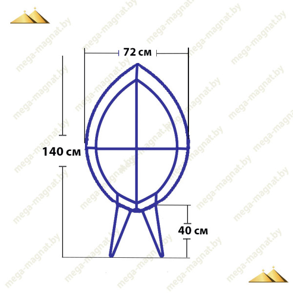 Каркас венка ритуального КВ-Овал М(Б)