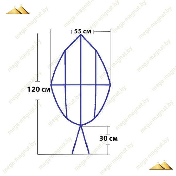 Каркас венка ритуального КВ-Роза прес малая(Б)