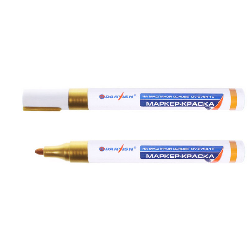 Маркер-краска на масляной основе DV-2754-10 (золотой) Маркер-краска на масляной основе DV-2754-10 (золотой)
