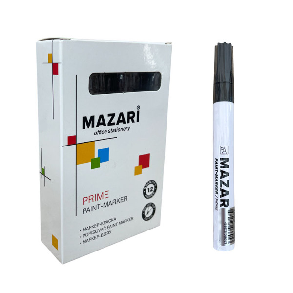Маркер-краска PRIME, ЧЕРНЫЙ, пулевидный наконечник 2мм, M-5043-71